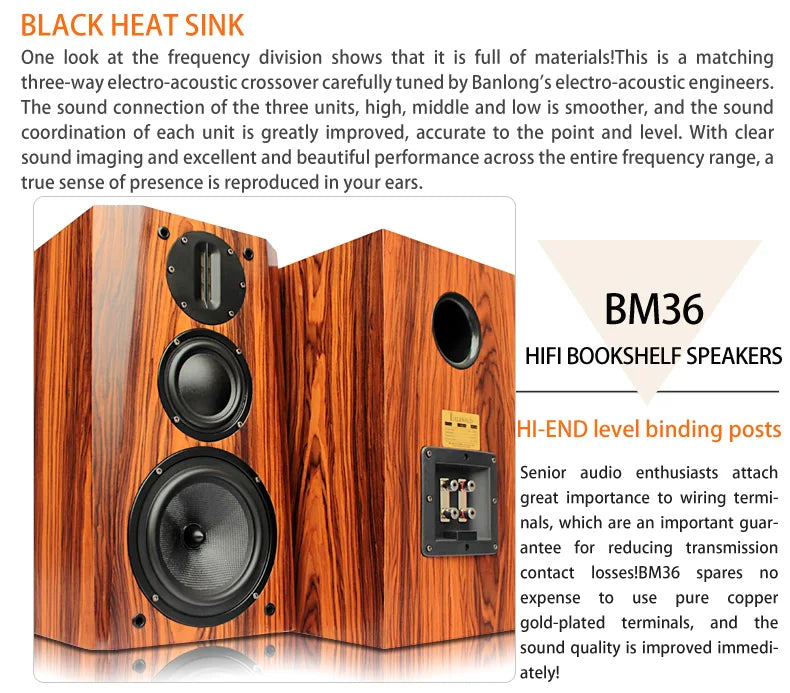 BM36 Speaker High Fidelity Bookshelf Speaker/Monitor