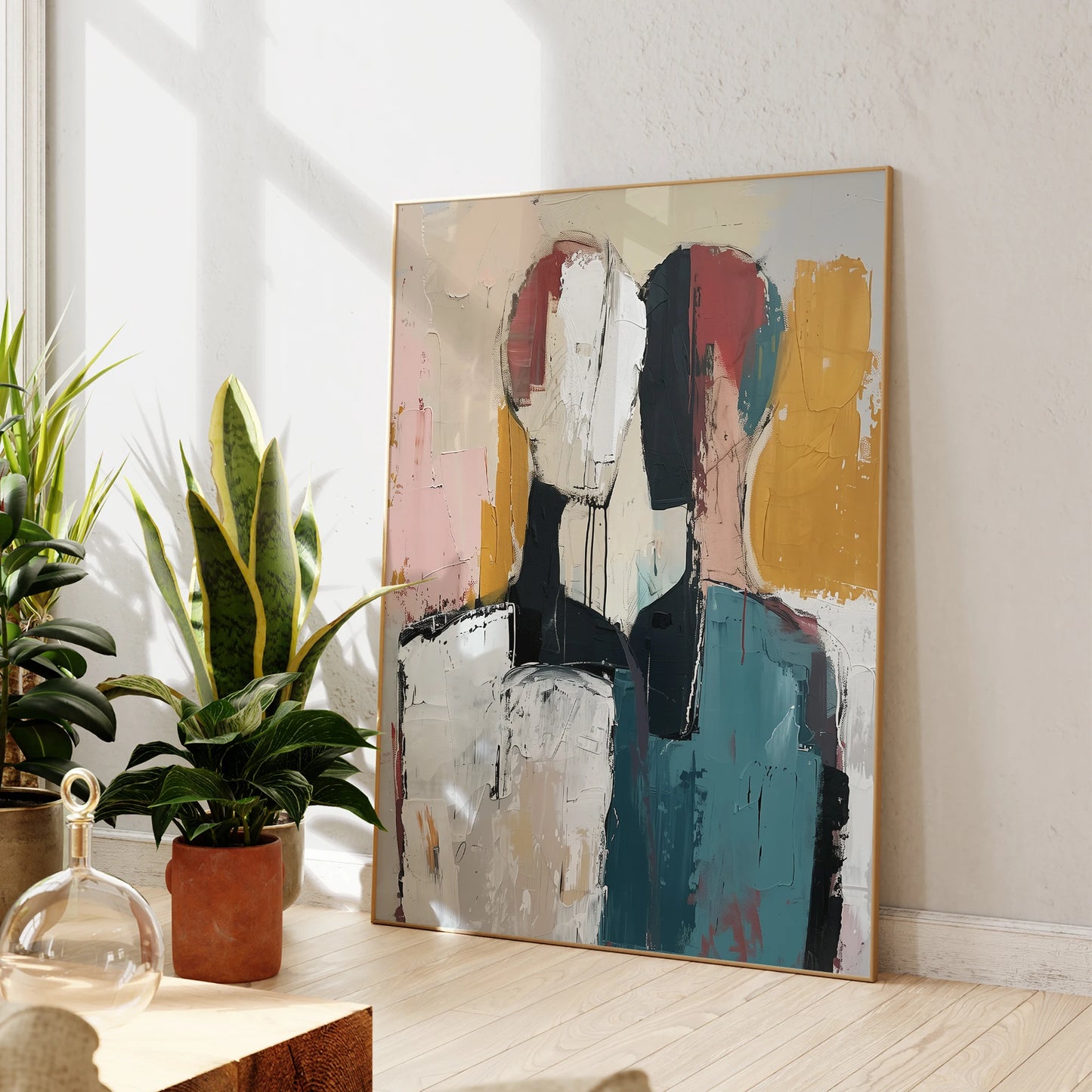 Modern Abstraction Intertwined Souls Art Painting Print Canvas Poster picture For Living Room Bedroom Wall Art Home Decor