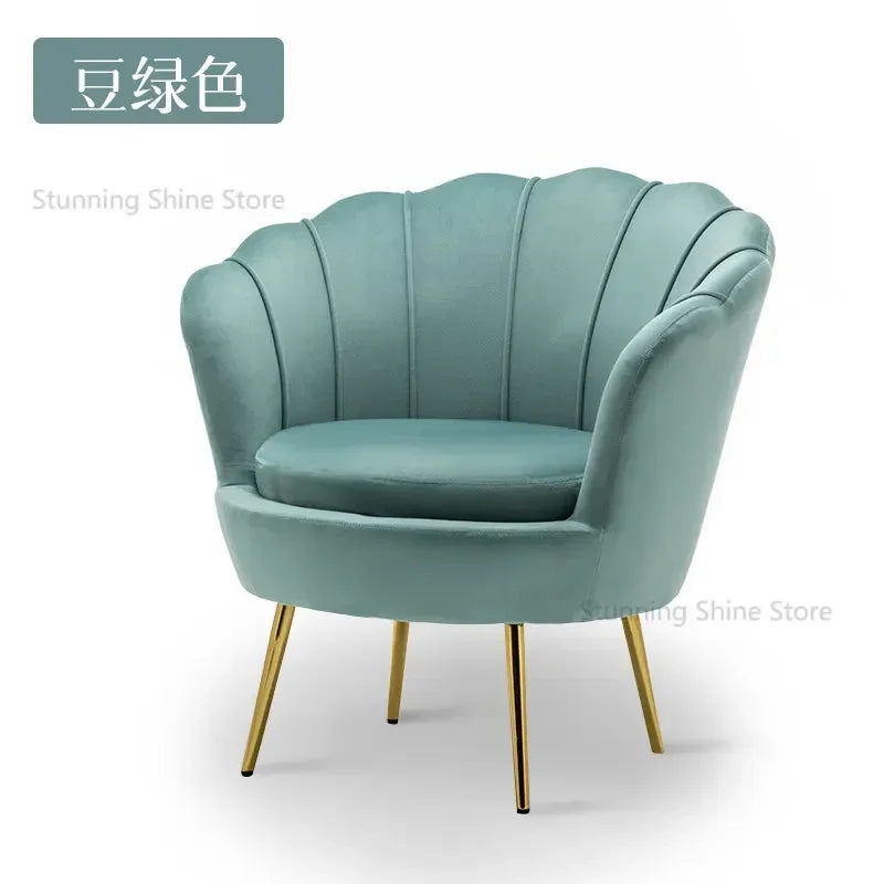 European Leisure Velvet Living Room Sofas Designer Balcony Lazy Single Sofa Double Sofa Bedroom Armchair Living Room Furniture