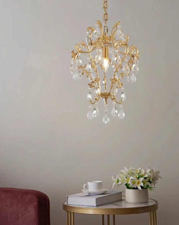 European Crystal Chandelier, Copper Lamp, Bedroom Cloakroom, Entrance Hallway Small Chandelier, Retro Balcony If American Lamp