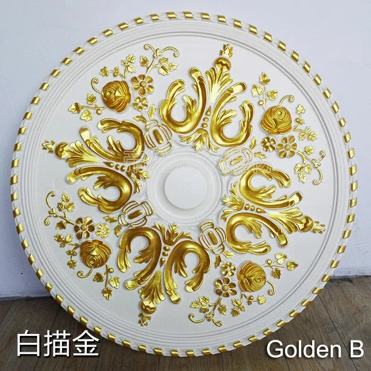 Chandelier Ceiling Plate Decor Rosette D800mm PU Decorative Ceiling Rose Pendent Lamp Base Panel Wall Moulding Medallion