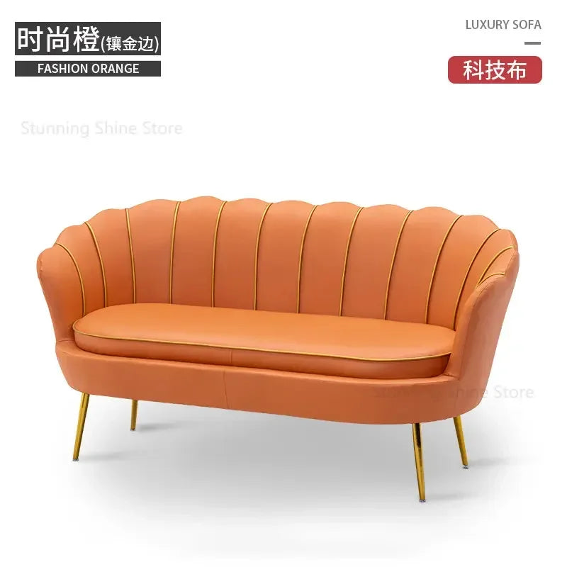 European Leisure Velvet Living Room Sofas Designer Balcony Lazy Single Sofa Double Sofa Bedroom Armchair Living Room Furniture