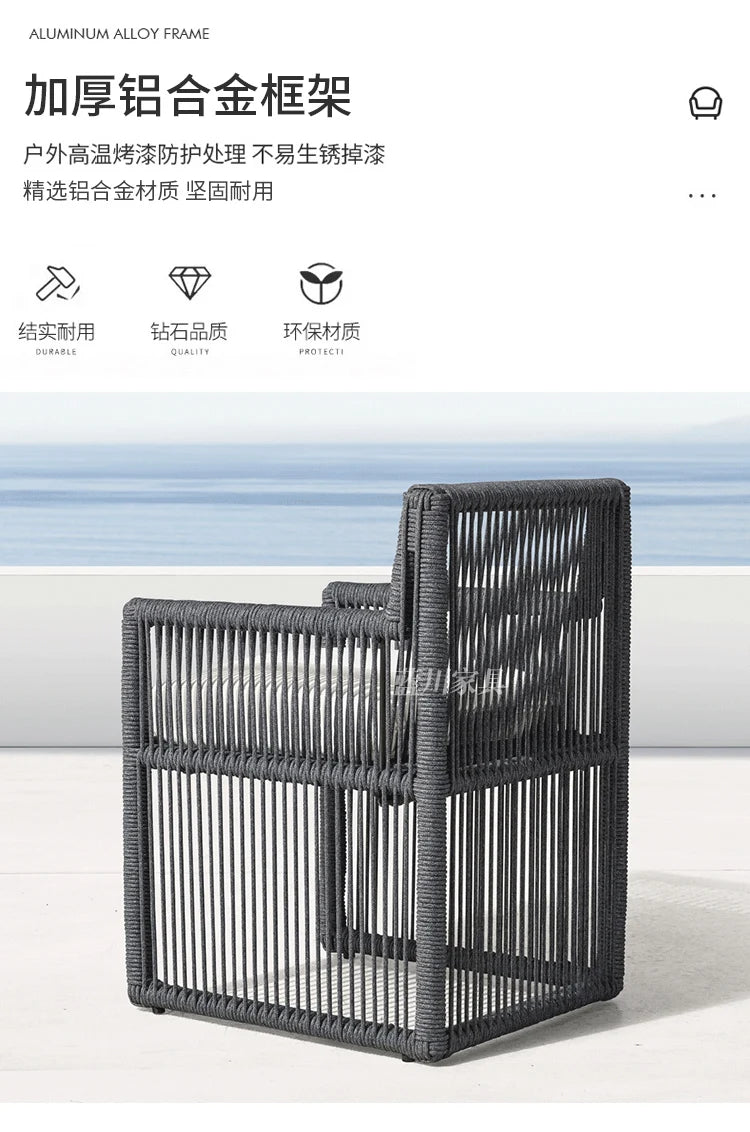 Outdoor Rattan sofa-Courtyard, Terrace Leisure rattan Villa, Hotel Garden Furniture Combination