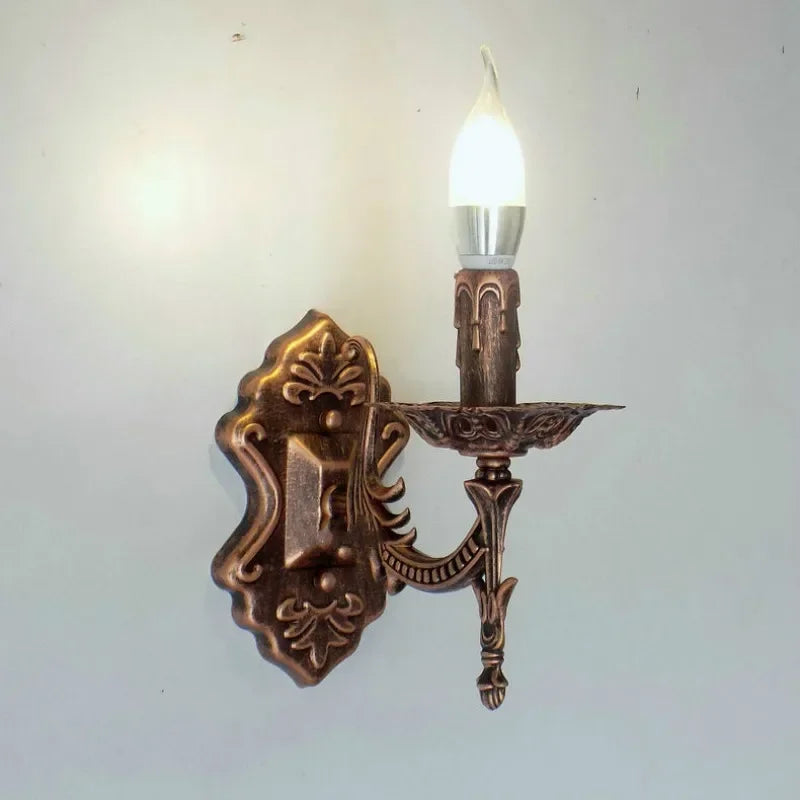 Creative European corridor bedside mirror front hotel teahouse coffee shop sconce light fashion Candle Wall lamp WJ10
