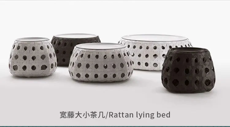 Semi-Circular Rattan Sofas, Bird's Nest Circular Beds.Rattan Woven Lounge Chairs