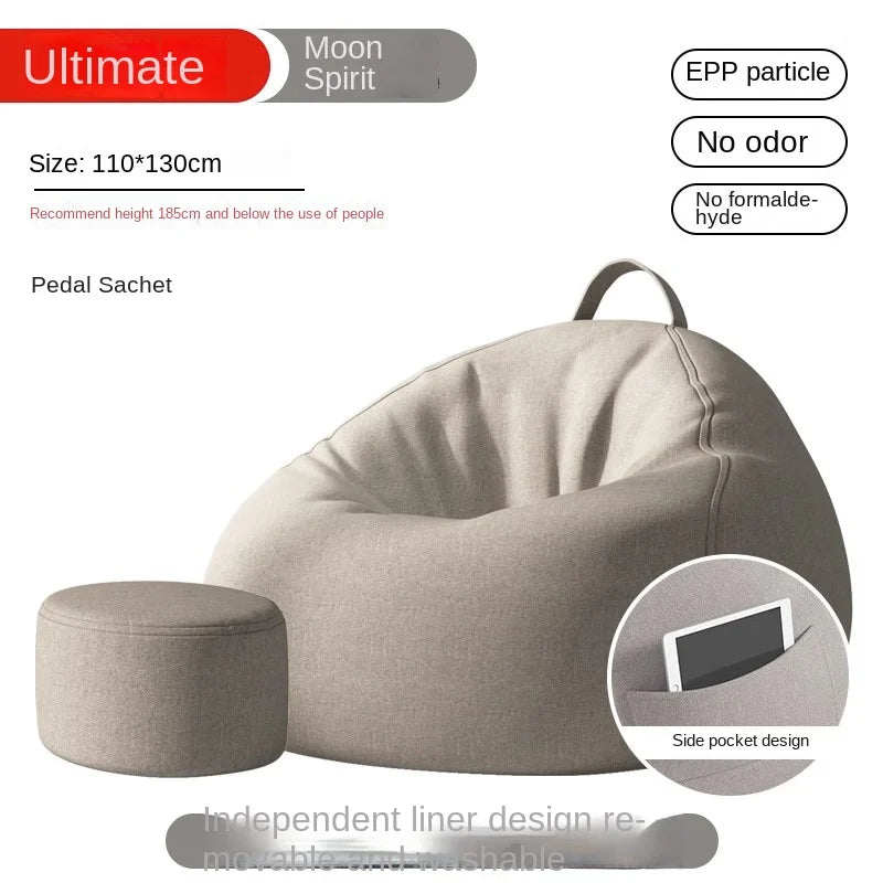 Lazy Sofa Bean Bag Sleepable Small Bedroom Living Room Balcony Tatami Backrest Cushion Single Sofa Chair Living Room Sofas 2024