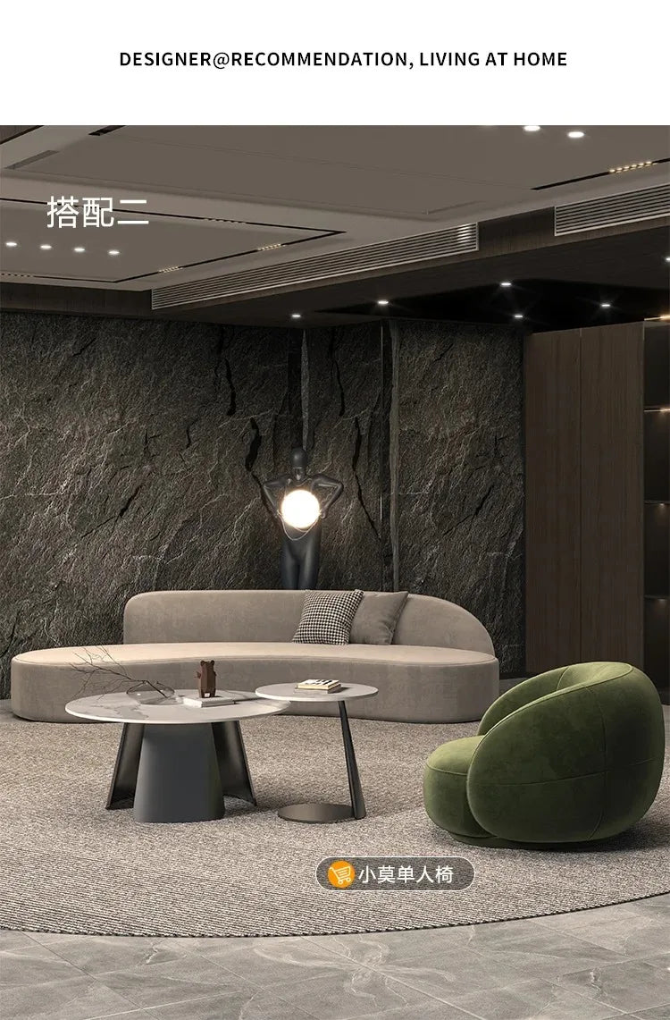 European Designer Sofa. Sexy Curved and Customized. Great For Lobby's and Open Spaces.