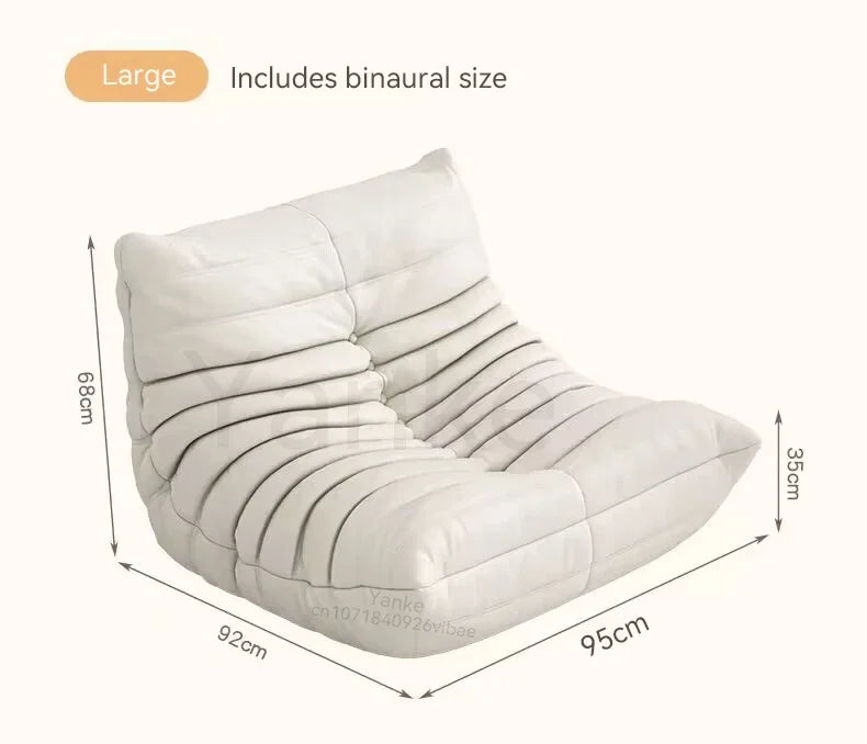 Nordic Cat Scratch Leather Sofa Stylish Lazy Chair Caterpillar Design Lovely Single Person Sofa Chair Living Room Suede