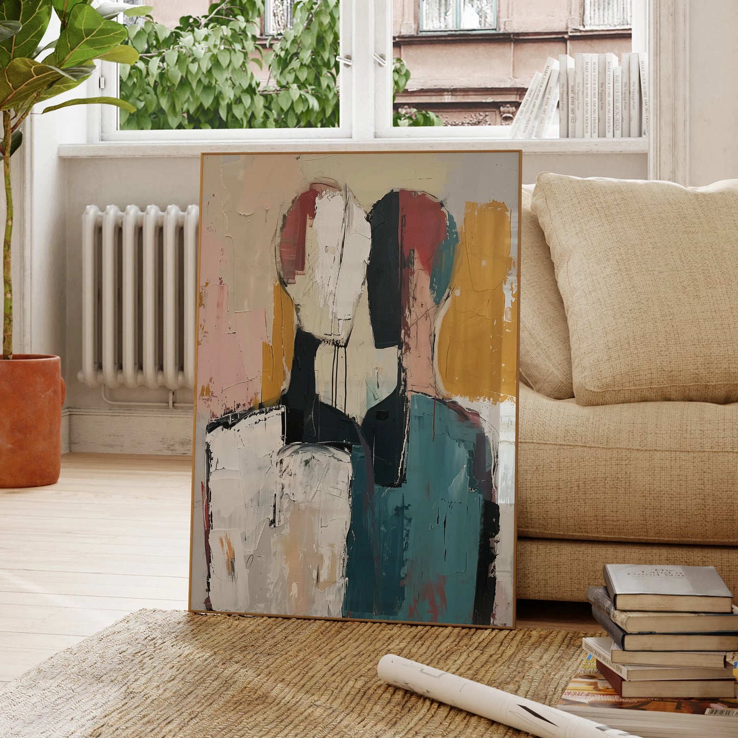 Modern Abstraction Intertwined Souls Art Painting Print Canvas Poster picture For Living Room Bedroom Wall Art Home Decor