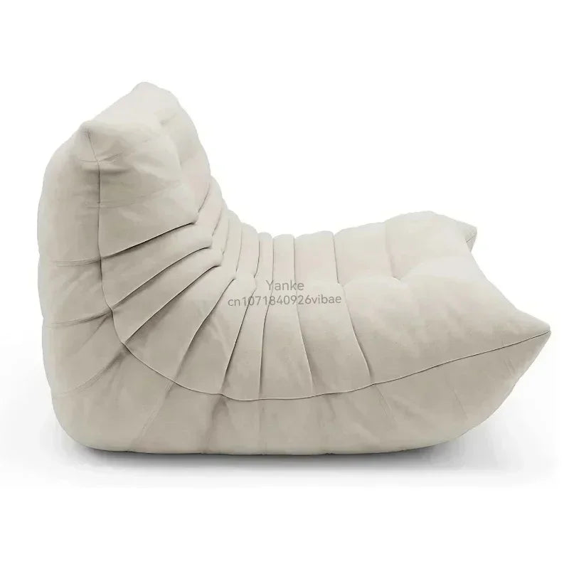 Nordic Cat Scratch Leather Sofa Stylish Lazy Chair Caterpillar Design Lovely Single Person Sofa Chair Living Room Suede