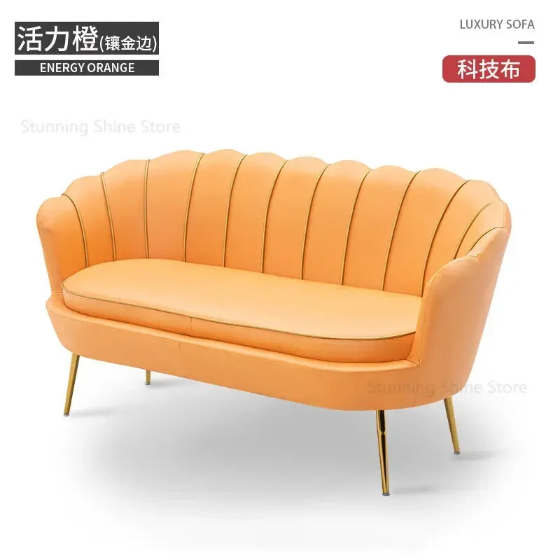 European Leisure Velvet Living Room Sofas Designer Balcony Lazy Single Sofa Double Sofa Bedroom Armchair Living Room Furniture