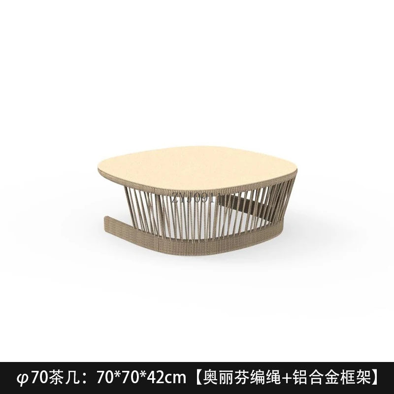 Outdoor Rattan Furniture Villa- Sun Room, Courtyard Garden Sofa Table and Chair Combination