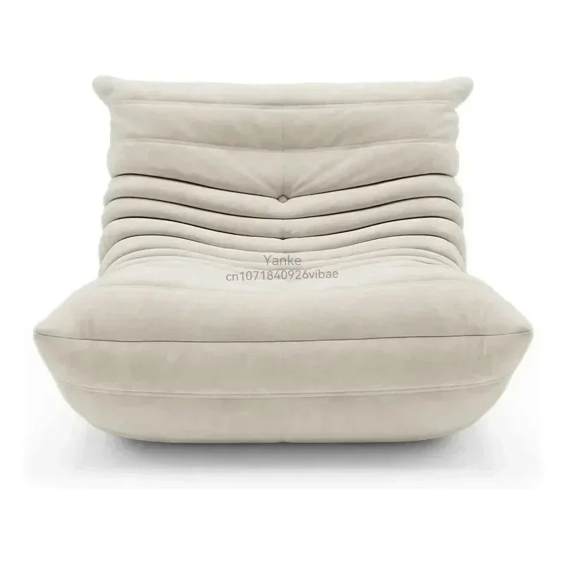 Nordic Cat Scratch Leather Sofa Stylish Lazy Chair Caterpillar Design Lovely Single Person Sofa Chair Living Room Suede