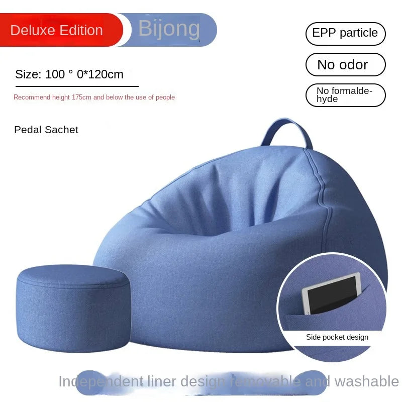 Lazy Sofa Bean Bag Sleepable Small Bedroom Living Room Balcony Tatami Backrest Cushion Single Sofa Chair Living Room Sofas 2024