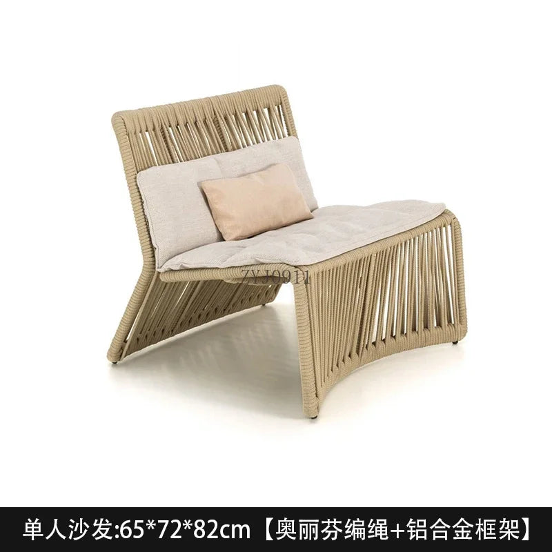 Outdoor Rattan Furniture Villa- Sun Room, Courtyard Garden Sofa Table and Chair Combination
