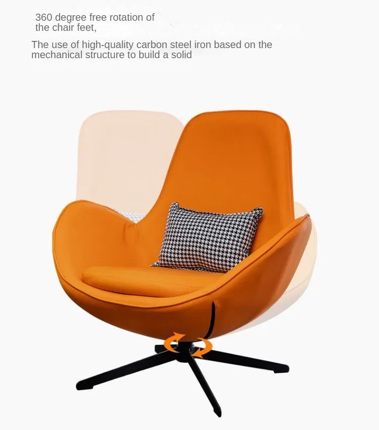 Nordic Sofa Chairs Luxury Portable Swivel Chairs Relaxing Design Modern Sofa Chair Living Room Comfortable Chair Home Furniture