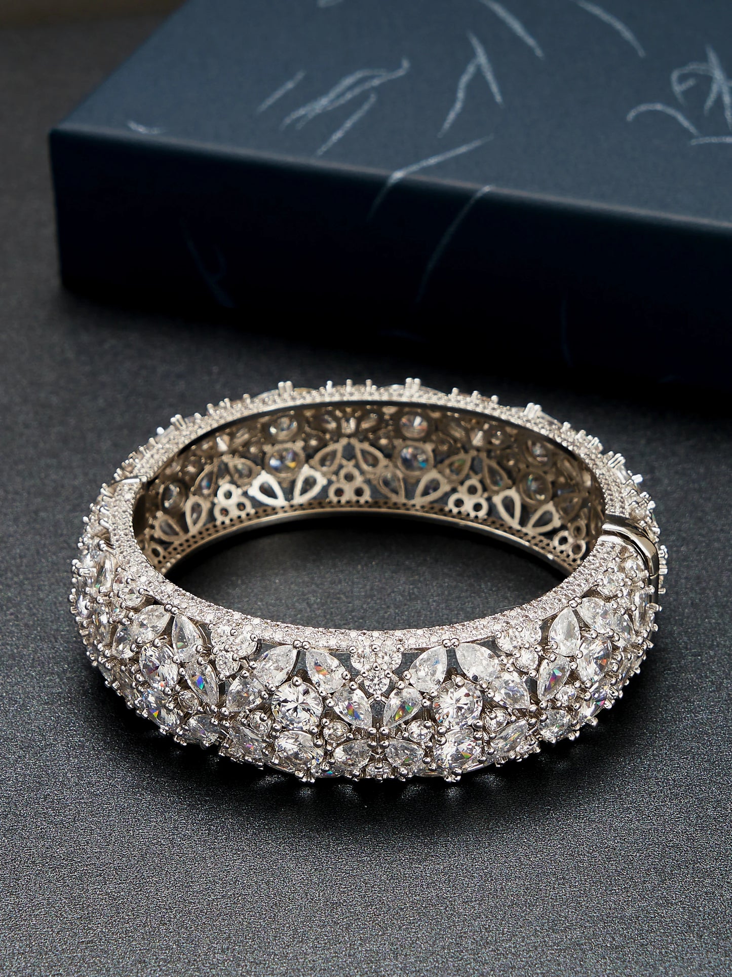 Gorgeous Bangle/Bracelet, Shiny Zircon Stone