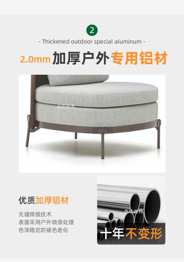Outdoor rattan sofa waterproof sunscreen courtyard terrace garden furniture