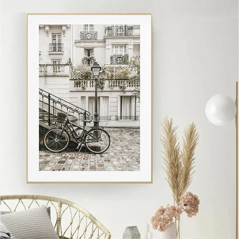 France Paris City Travel Landscape Posters and Prints Canvas Printing Wall Art Picture for Living Room Home Decor