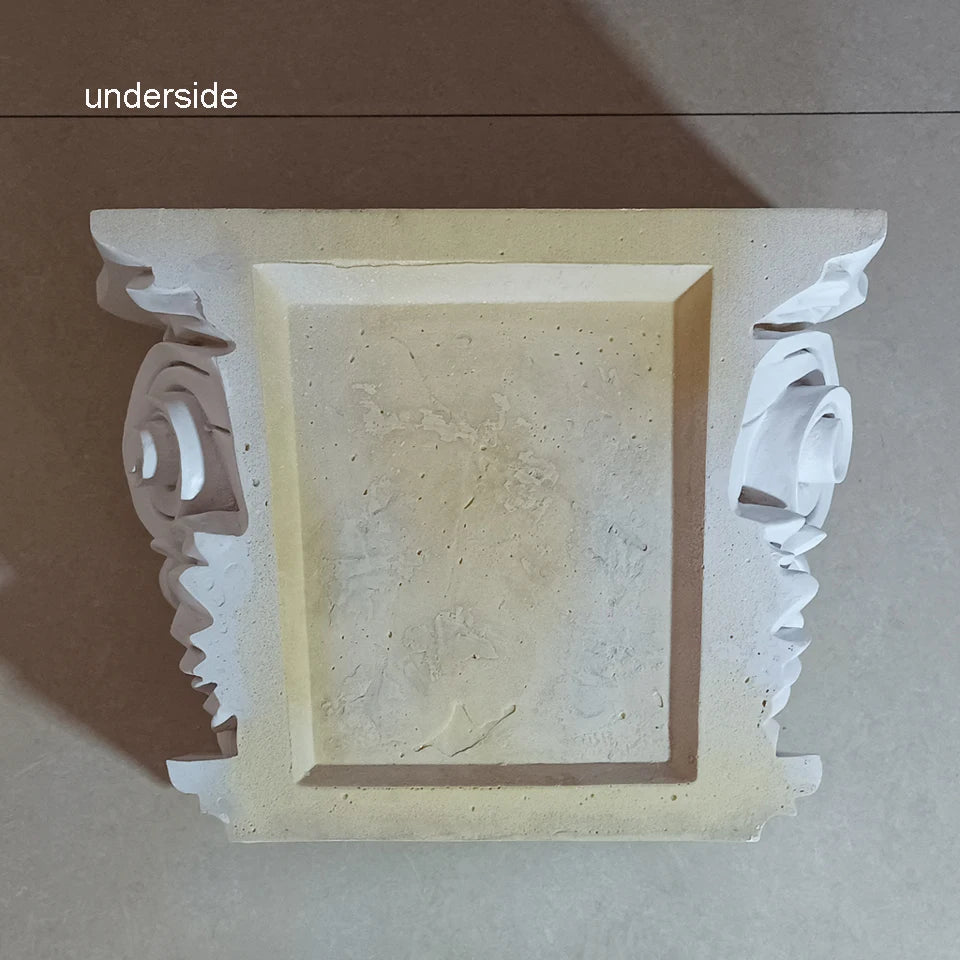 Polyurethane Flat Roman Columns Caps Pillars Capitals Wall Cornice Moulding European Style Decoration Components Elements