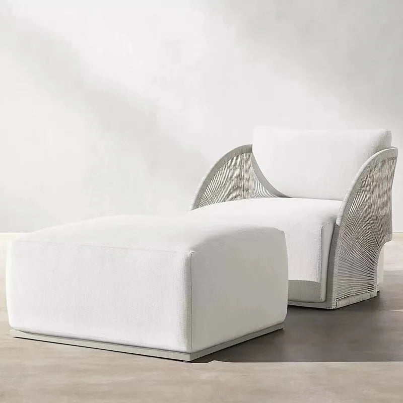 Outdoor rattan sofa leisure balcony three-piece garden creative hotel courtyard villa room open-air outdoor furniture