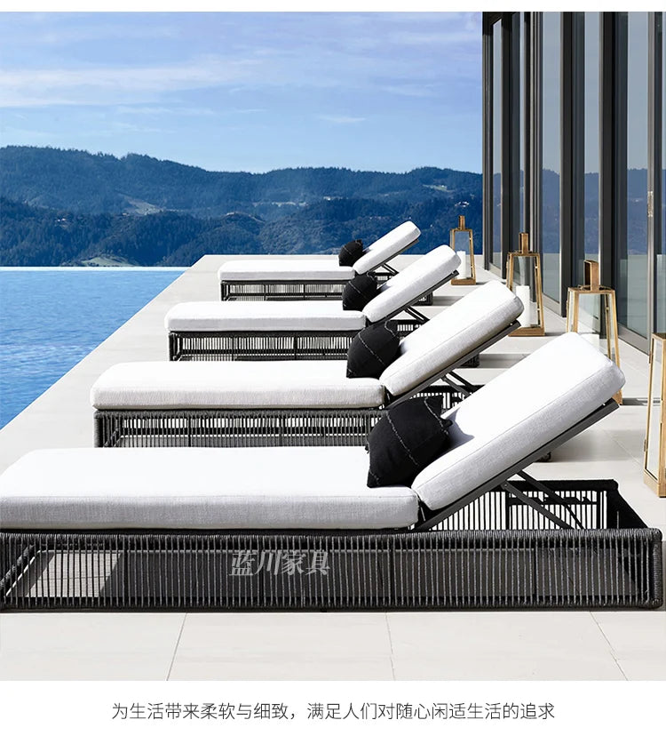 Outdoor Rattan sofa-Courtyard, Terrace Leisure rattan Villa, Hotel Garden Furniture Combination