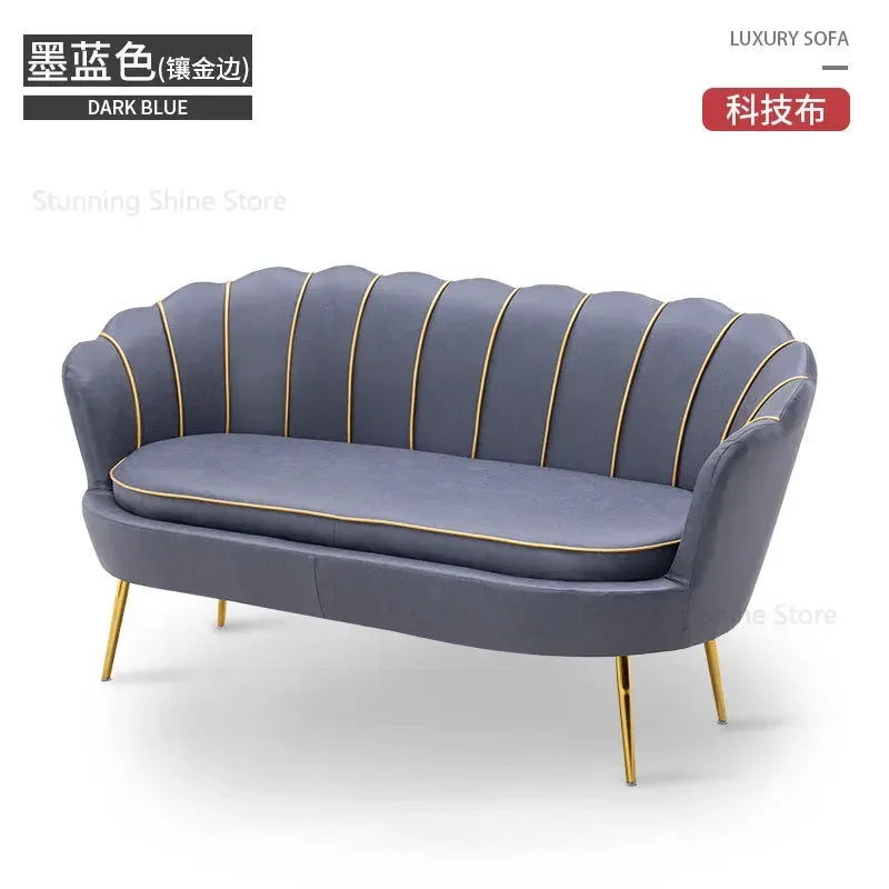 European Leisure Velvet Living Room Sofas Designer Balcony Lazy Single Sofa Double Sofa Bedroom Armchair Living Room Furniture
