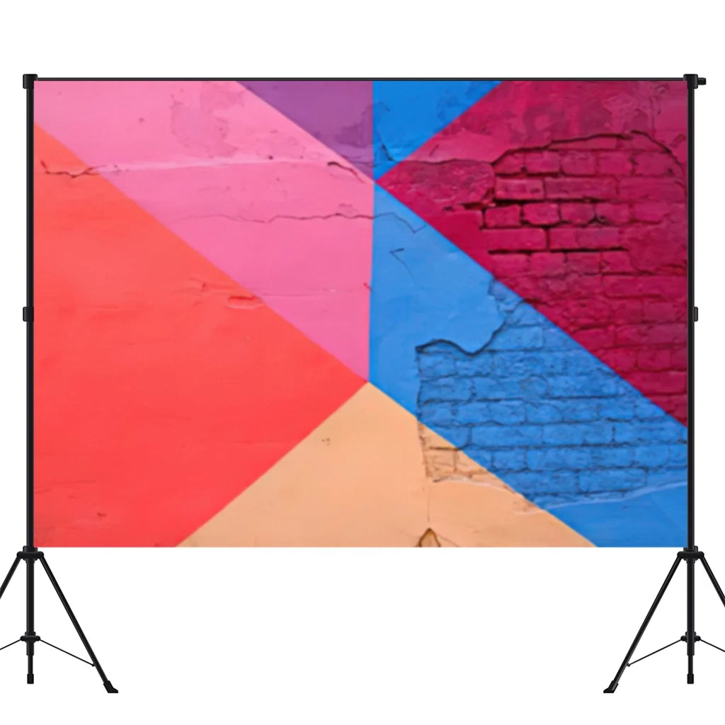 Brick Wall Party Photoshoot Backdrop Hydrated Lime White Cement Plaster Background Banner Photo Booth Studio Props