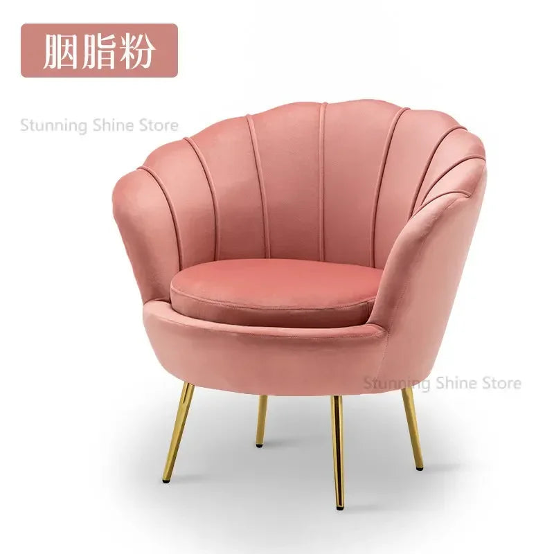 European Leisure Velvet Living Room Sofas Designer Balcony Lazy Single Sofa Double Sofa Bedroom Armchair Living Room Furniture