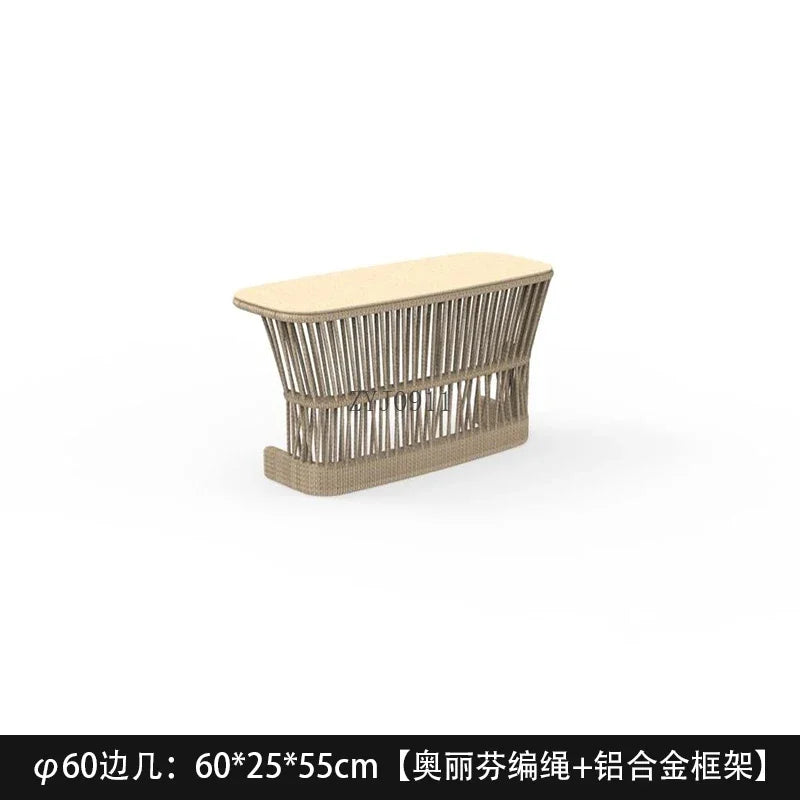 Outdoor Rattan Furniture Villa- Sun Room, Courtyard Garden Sofa Table and Chair Combination