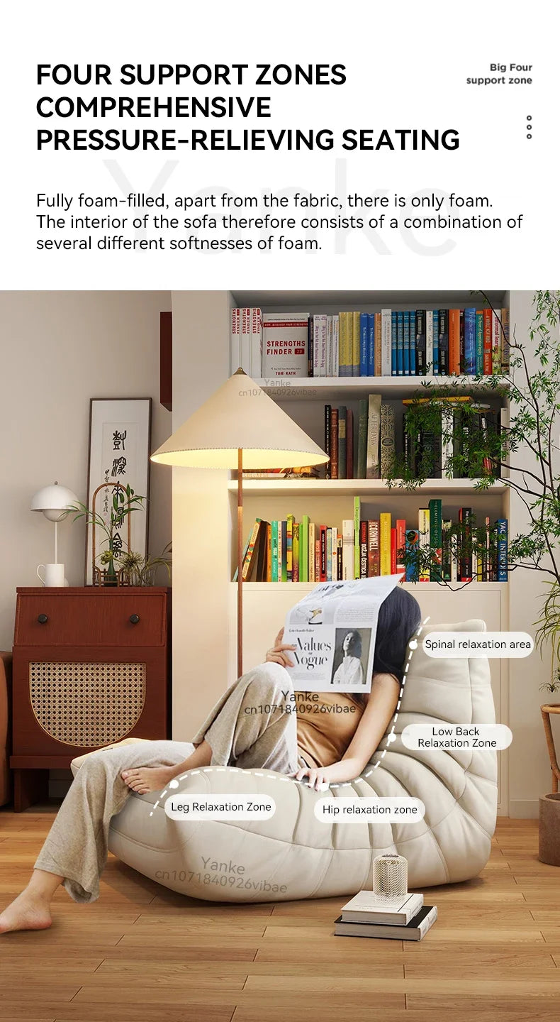 Nordic Cat Scratch Leather Sofa Stylish Lazy Chair Caterpillar Design Lovely Single Person Sofa Chair Living Room Suede