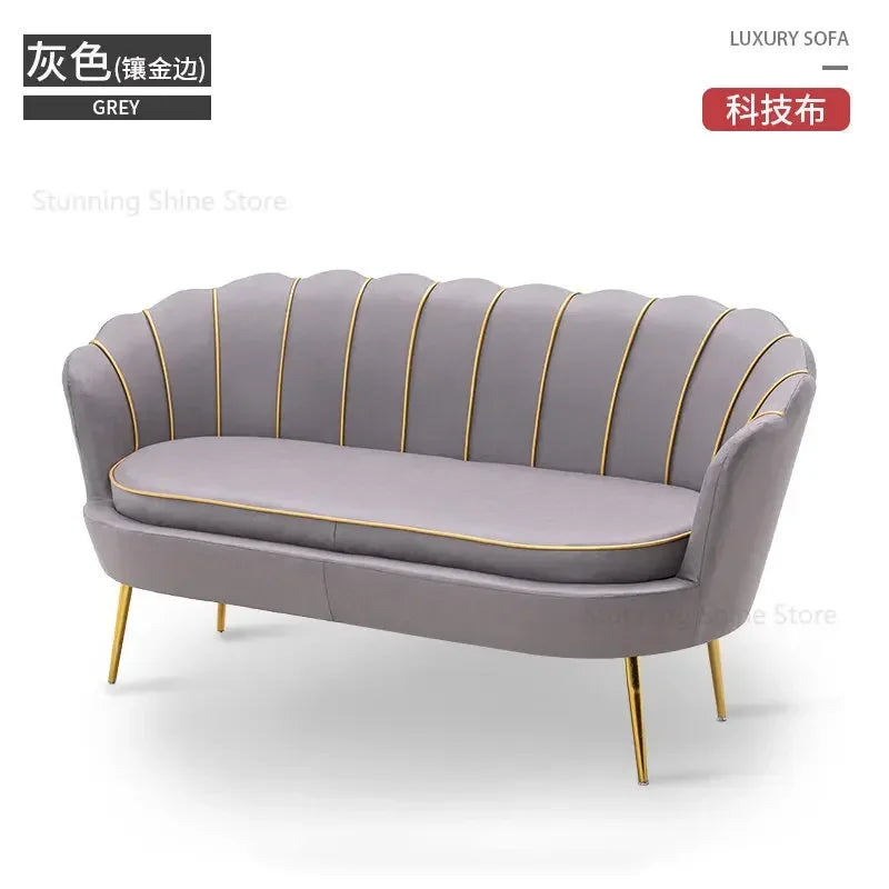 European Leisure Velvet Living Room Sofas Designer Balcony Lazy Single Sofa Double Sofa Bedroom Armchair Living Room Furniture