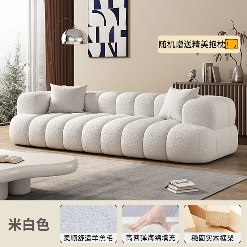 Black, Modern Living Room Sofa -Minimalist Lazy Luxury Living Sectional With European Appeal