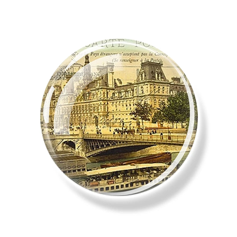 France Paris Buildings Fridge Magnet Eiffel Tower Triumphal Arch Travel Souvenirs Glass Refrigerator Magnets Stickers Home Decor
