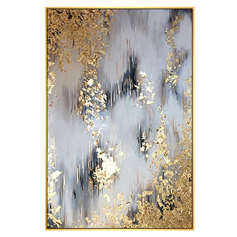 Modern Hand-painted Oil Painting Handmade Abstract Thick Texture Wall Art Decorative Vertical Hanging Painting For Home Decor