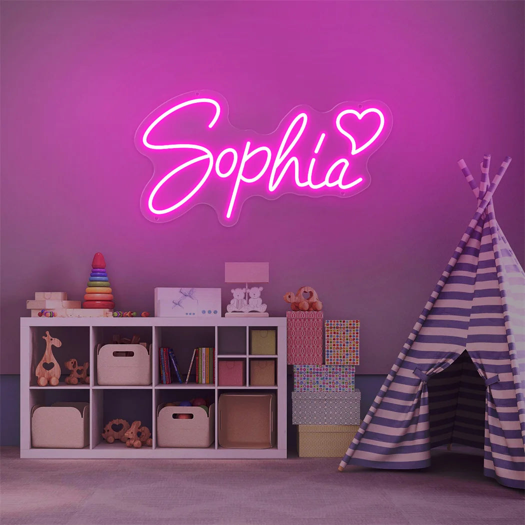 Custom Neon Sign Led Name Light for Kids Name. Custom Signs Teenage Gift Led Neon Sign for Wall Decor Bedroom Decor Personalized