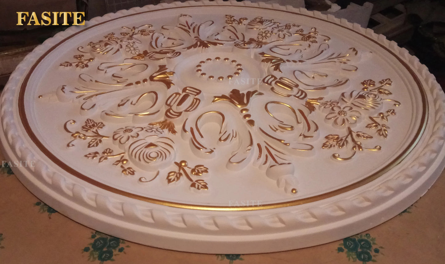 Chandelier Ceiling Plate Decor Rosette D800mm PU Decorative Ceiling Rose Pendent Lamp Base Panel Wall Moulding Medallion