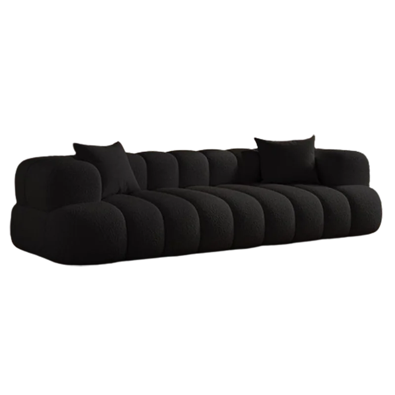 Black, Modern Living Room Sofa -Minimalist Lazy Luxury Living Sectional With European Appeal
