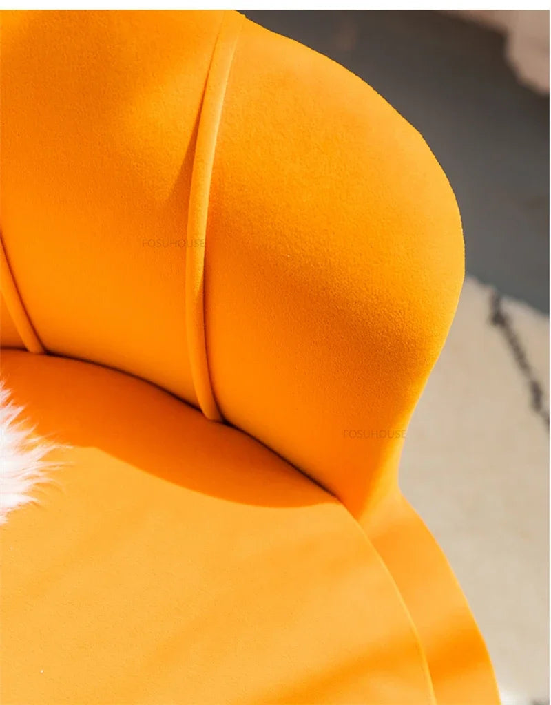 European Leisure Velvet Living Room Sofas Designer Balcony Lazy Single Sofa Double Sofa Bedroom Armchair Living Room Furniture