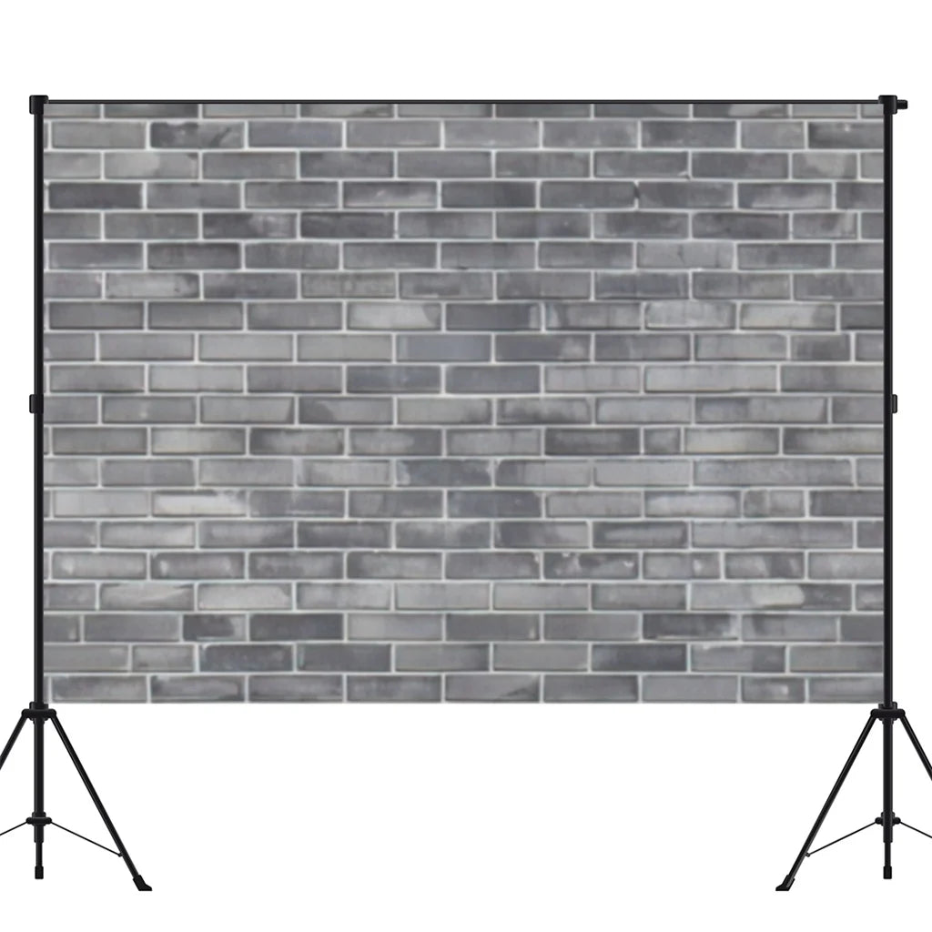 Brick Wall Party Photoshoot Backdrop Hydrated Lime White Cement Plaster Background Banner Photo Booth Studio Props