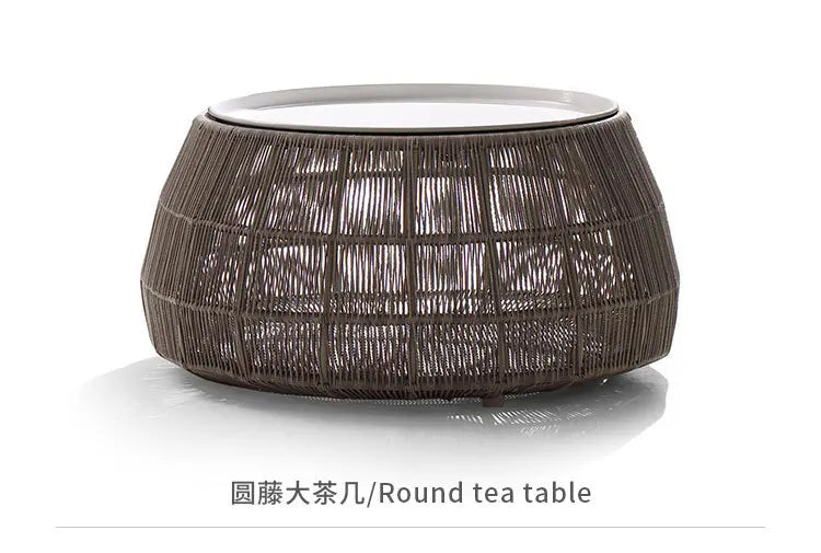 Semi-Circular Rattan Sofas, Bird's Nest Circular Beds.Rattan Woven Lounge Chairs