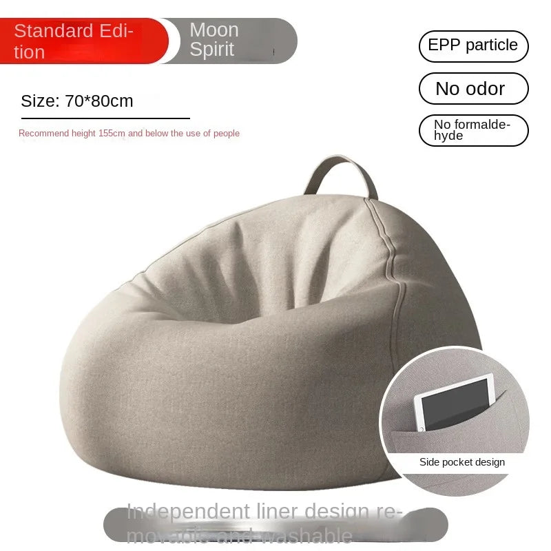 Lazy Sofa Bean Bag Sleepable Small Bedroom Living Room Balcony Tatami Backrest Cushion Single Sofa Chair Living Room Sofas 2024