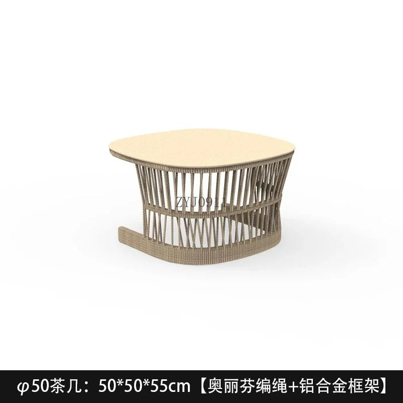 Outdoor Rattan Furniture Villa- Sun Room, Courtyard Garden Sofa Table and Chair Combination