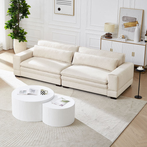Modern Sofa For Living Room, Bedroom, Apartment, Home Office in Beige