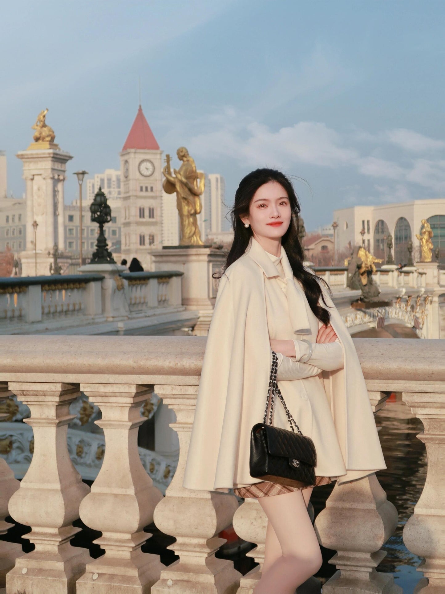 Classic Style Shawl/Cape. Woollen Coat Women's Autumn And Winter.