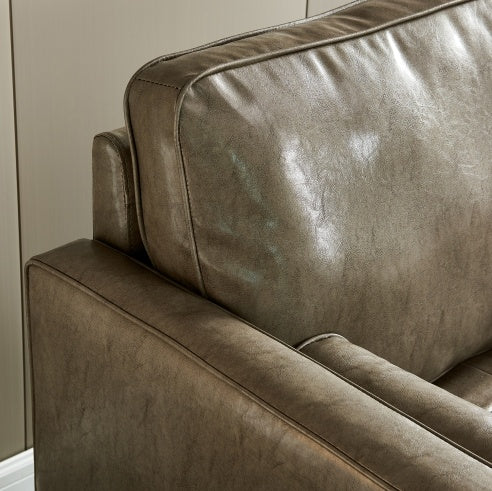 Modern Mid-Century Vegan Leather Sofa