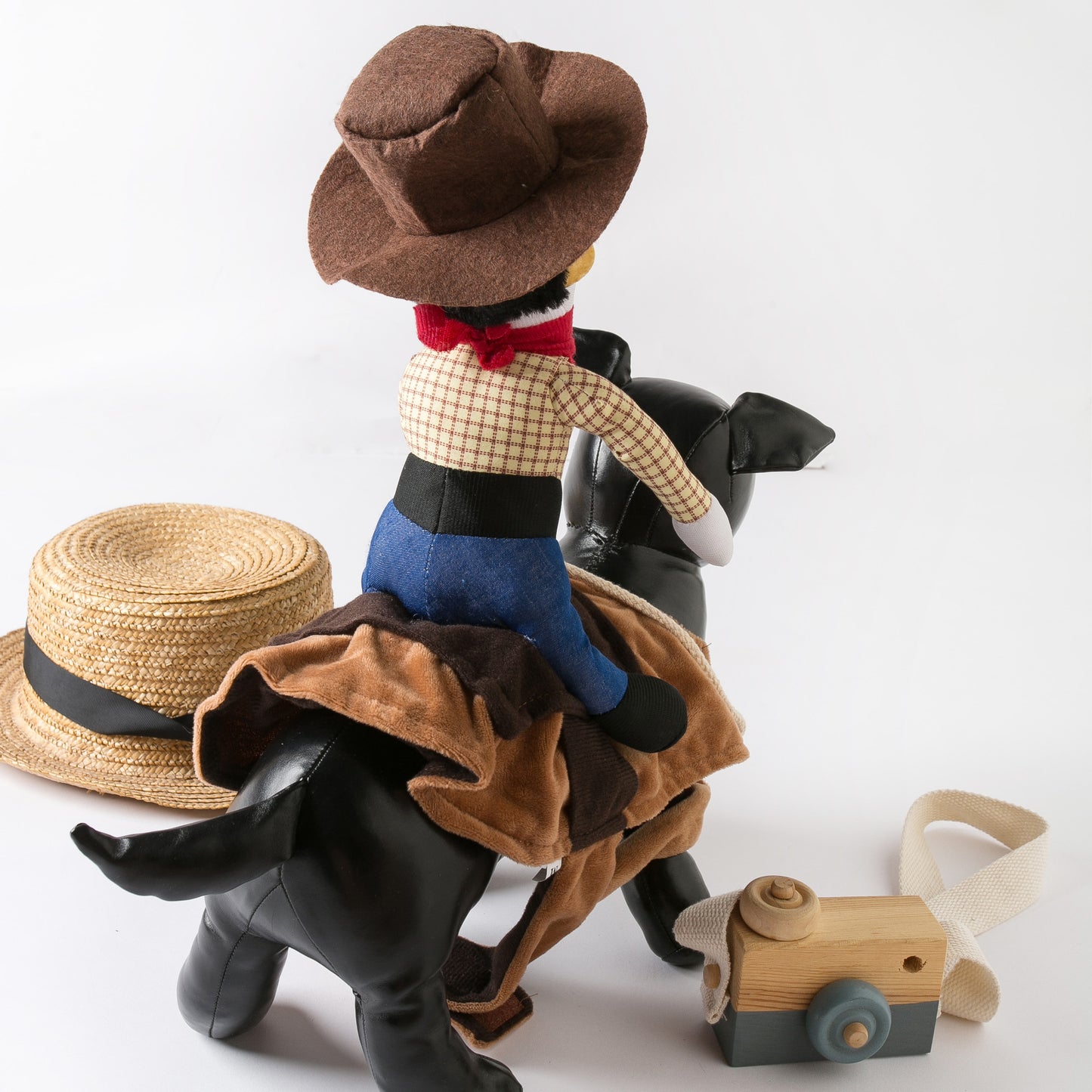 Creative Dog Clothes Personalized Funny Pet Costume Riding Denim Corgi Teddy Golden Retriever for Spring And Autumn