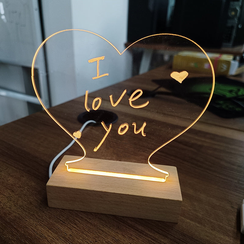 Creative Note Board Creative Led. Night Light USB Message Board Holiday Light With Pen Gift For Children.