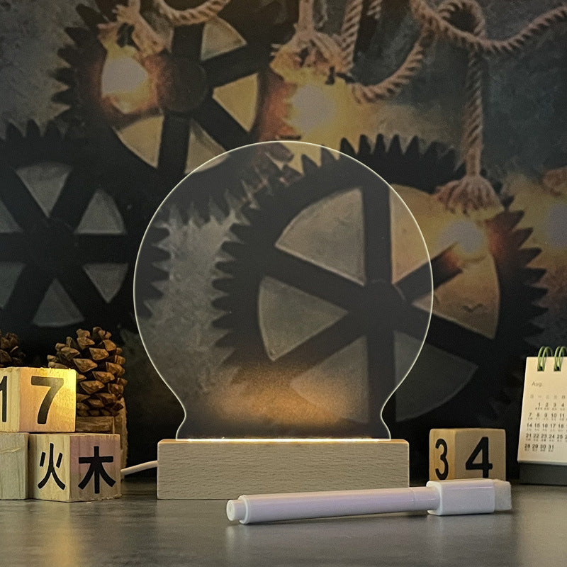 Creative Note Board Creative Led. Night Light USB Message Board Holiday Light With Pen Gift For Children.