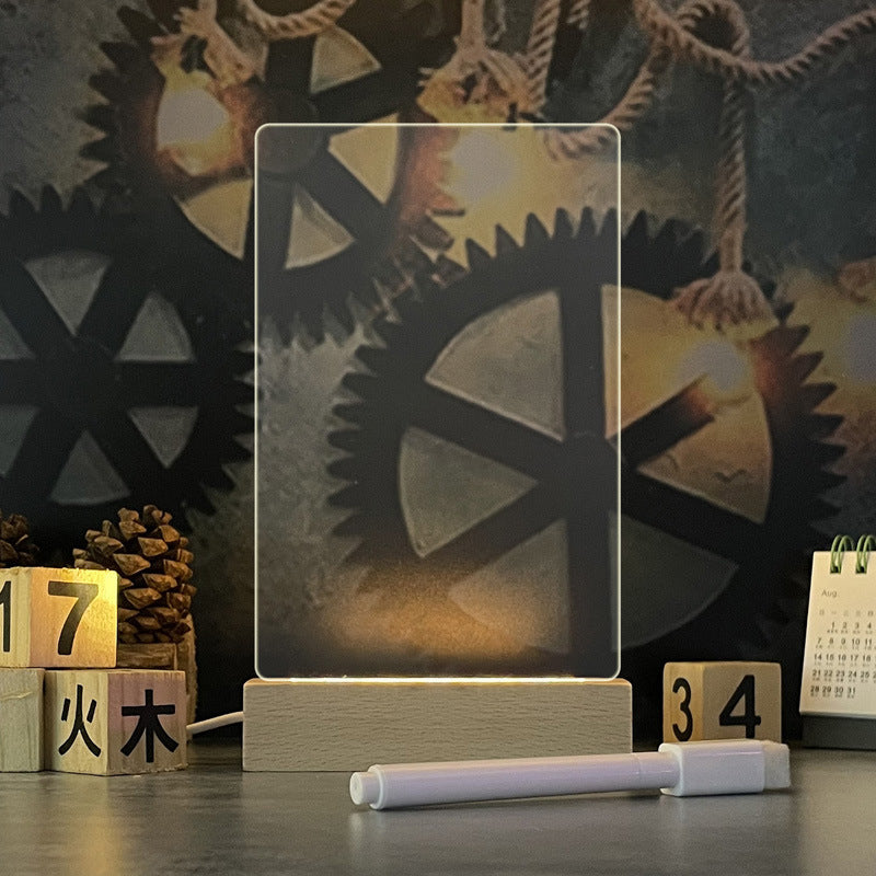 Creative Note Board Creative Led. Night Light USB Message Board Holiday Light With Pen Gift For Children.